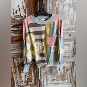 NWOT Patchwork Pullover